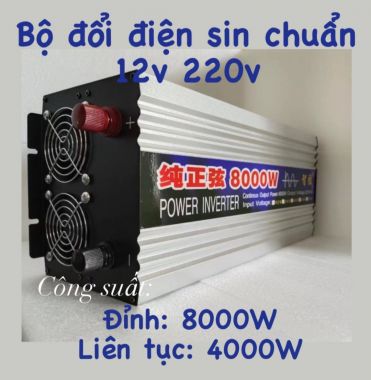 Bộ Đổi Điện Sin Chuẩn 8000W 12V Sang 220V - ZX 12V 8000W