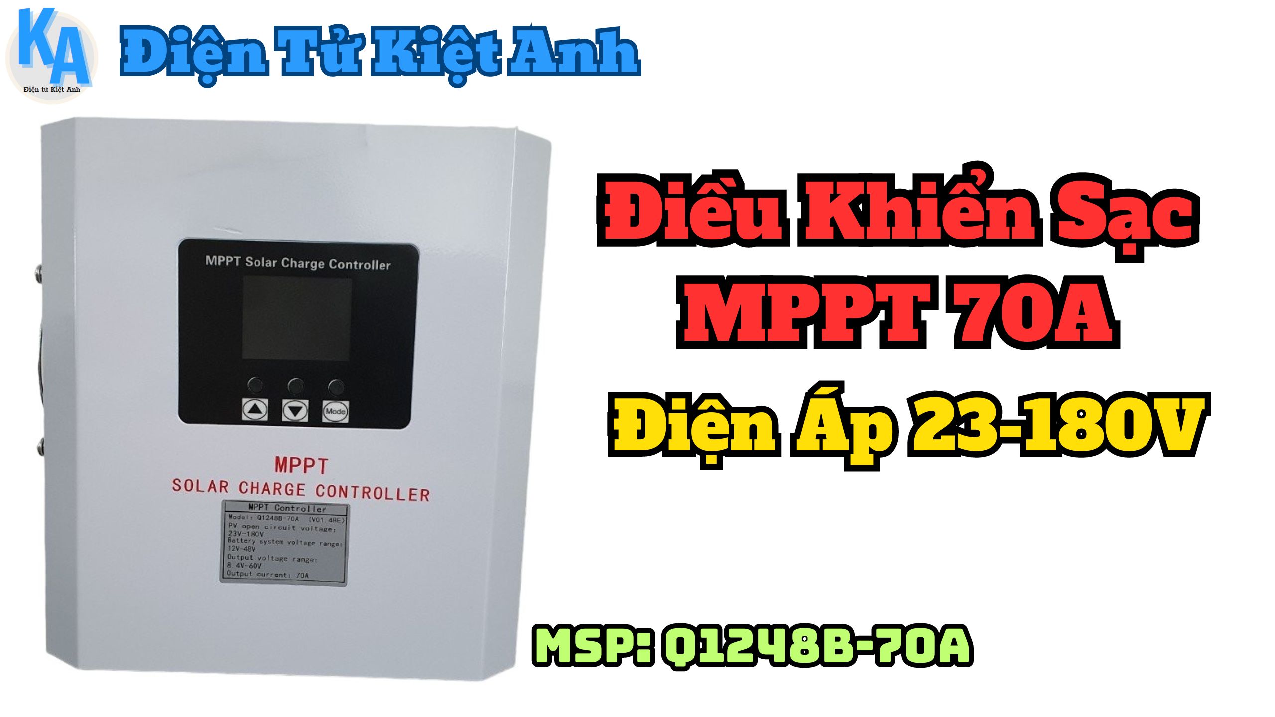 Điều khiển sạc MPPT 70A Q1248B-70A
